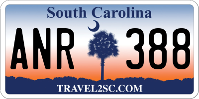 SC license plate ANR388