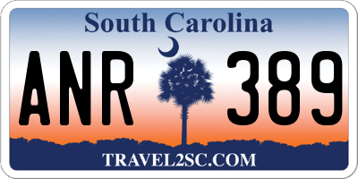 SC license plate ANR389