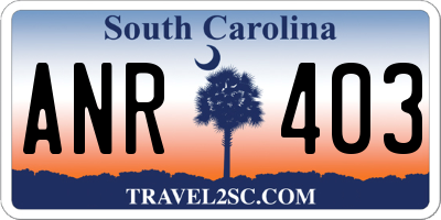 SC license plate ANR403