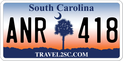 SC license plate ANR418