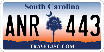SC license plate ANR443