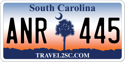 SC license plate ANR445