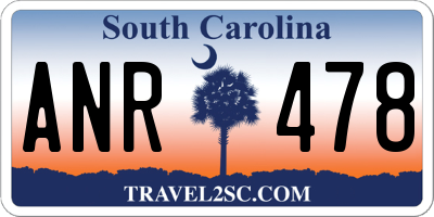 SC license plate ANR478