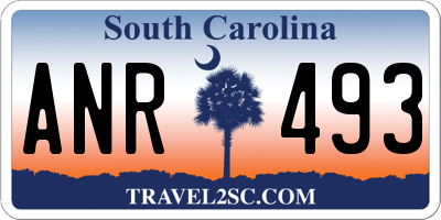 SC license plate ANR493