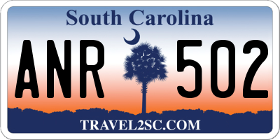 SC license plate ANR502