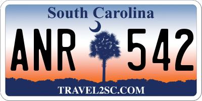 SC license plate ANR542