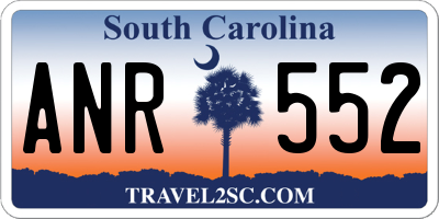 SC license plate ANR552