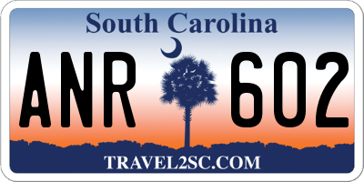 SC license plate ANR602