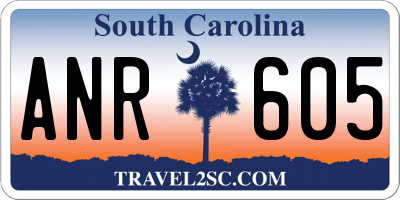 SC license plate ANR605