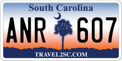 SC license plate ANR607