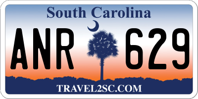 SC license plate ANR629