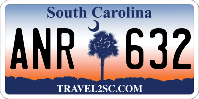 SC license plate ANR632