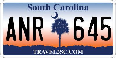 SC license plate ANR645