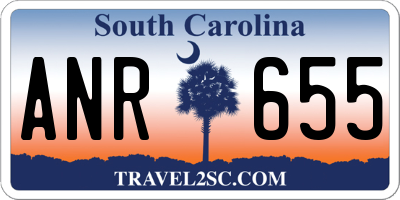 SC license plate ANR655