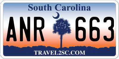 SC license plate ANR663