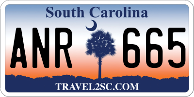 SC license plate ANR665