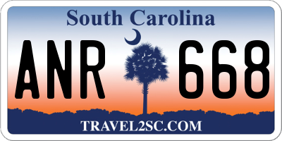 SC license plate ANR668