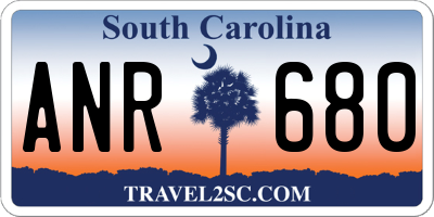 SC license plate ANR680