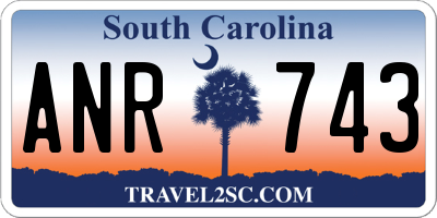 SC license plate ANR743