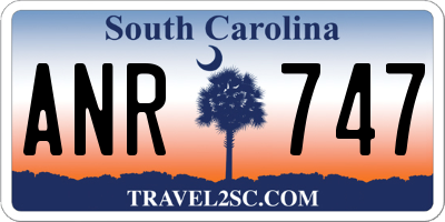 SC license plate ANR747