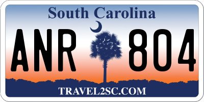 SC license plate ANR804