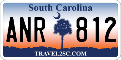 SC license plate ANR812
