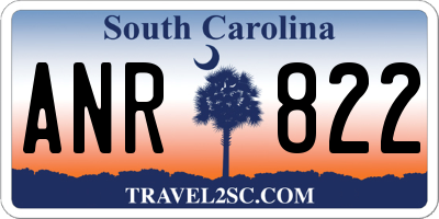 SC license plate ANR822