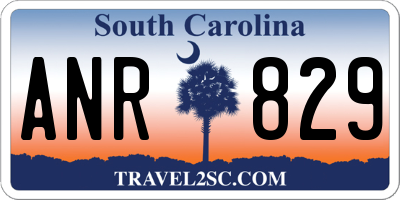 SC license plate ANR829