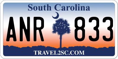 SC license plate ANR833