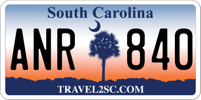 SC license plate ANR840
