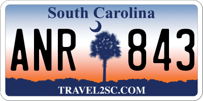 SC license plate ANR843