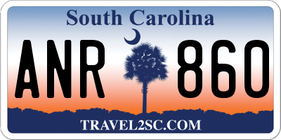 SC license plate ANR860
