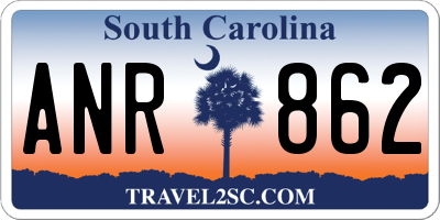 SC license plate ANR862