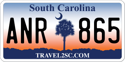 SC license plate ANR865