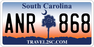 SC license plate ANR868