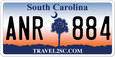 SC license plate ANR884