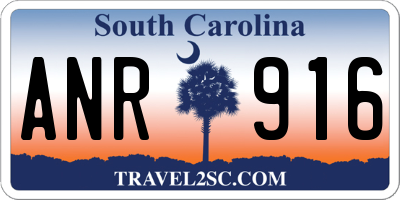 SC license plate ANR916