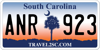 SC license plate ANR923