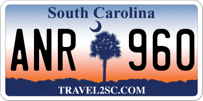 SC license plate ANR960