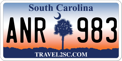 SC license plate ANR983