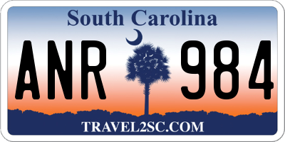 SC license plate ANR984
