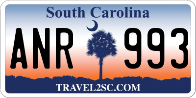 SC license plate ANR993