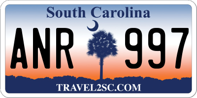 SC license plate ANR997