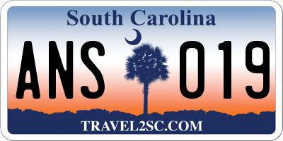 SC license plate ANS019