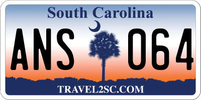 SC license plate ANS064