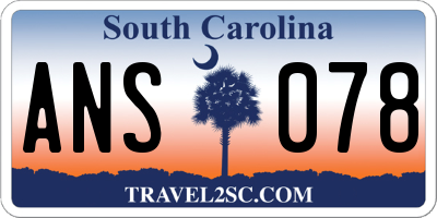 SC license plate ANS078