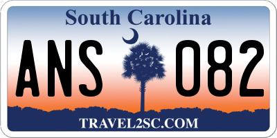 SC license plate ANS082