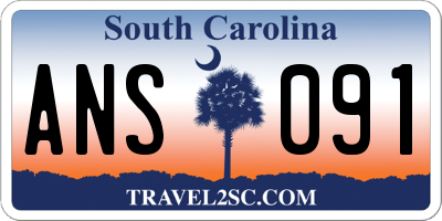 SC license plate ANS091