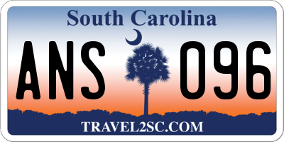 SC license plate ANS096