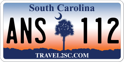 SC license plate ANS112